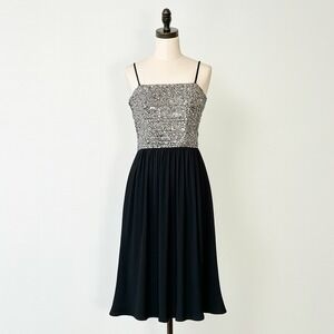 Vintage Toni Todd Petite Sequin Dress S/M Party Cocktail Disco USA Made 80s 90s